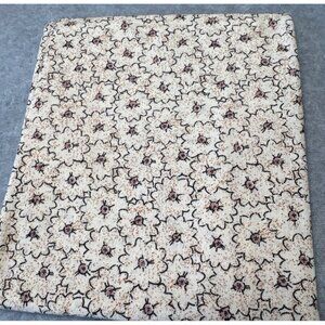 Floral Beige Cotton Fat Quarter Fabric 18x22" Quilting Crafts